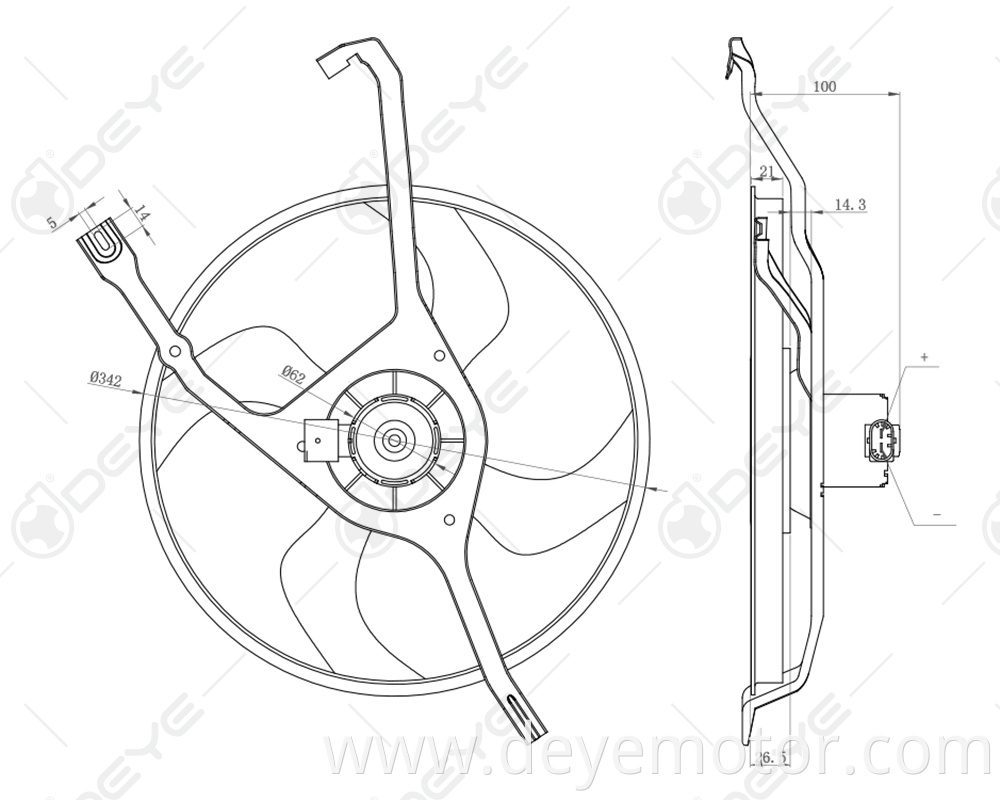 1253.C4 new arrival cooling radiator fan motor for PEUGEOT 1007 207 CITROEN C3 C2 DS3 C5